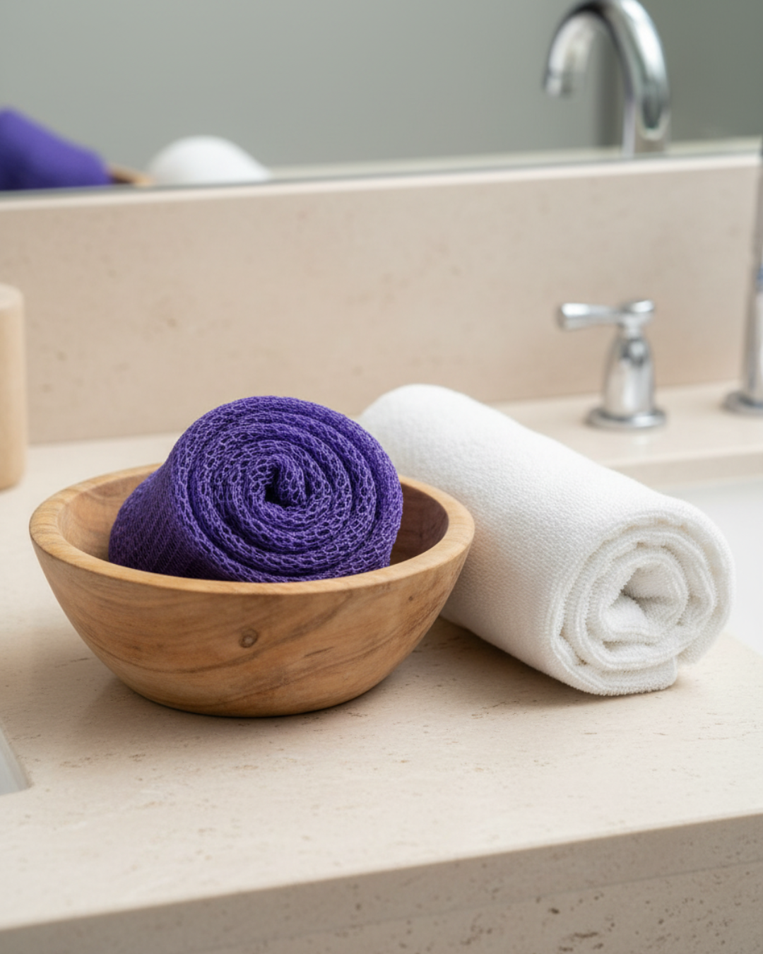 Sapɔ- Exfoliating Mesh Washcloth